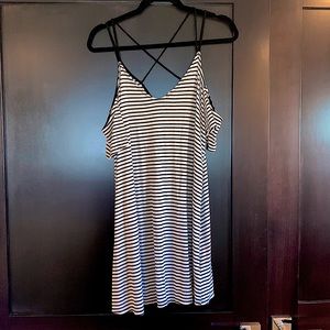 Black and white striped strapped dress from urban outfitters. Worn once.